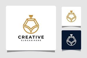 Luxury Perfume Logo Template With Business Card Design Inspiration vector