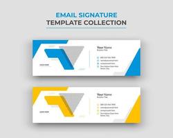 Email signature template design or personal social media cover template vector