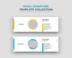 Email signature template or email footer and personal social media cover design vector