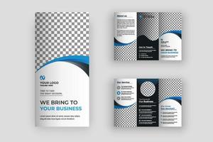 Creative agency trifold brochure design template vector