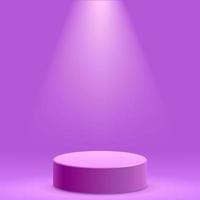 Podium background with geometrical 3d shapes vector