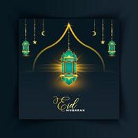 Eid al Adha Mubarak Islamic festival social media banner template vector