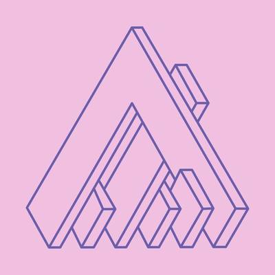 Logo. Impossible shape, optical illusion pattern, vector. Optical art object. Geometric figure. Line art.