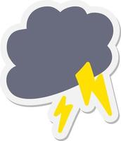 storm cloud sticker vector