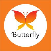 logotipo de icono de mariposa vector