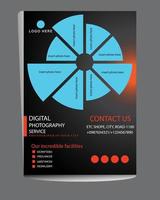 Corporate photography minimalist style flyers vector