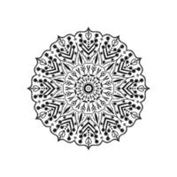 diseño de fondo floral de diseño de mandala ornamental en blanco y blanco vector