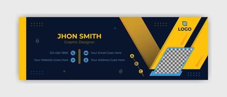 Modern and creative email signature design template for presentation of your personal information vector