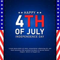 Happy 4th of July America independence day background and banner vector