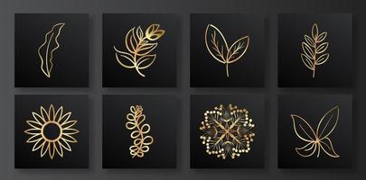Design collection of ornamental wreath for wedding vector
