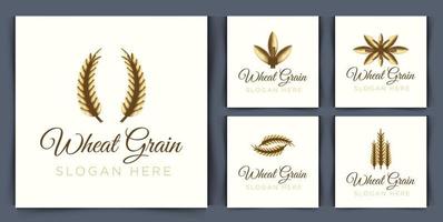 diseño de logotipo de icono de vector de grano de trigo