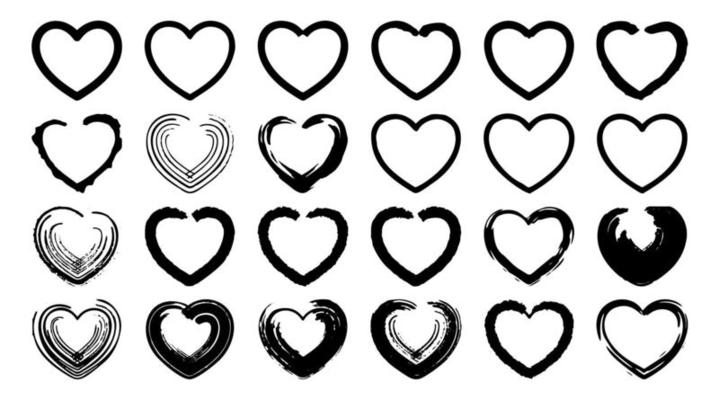 Heart Brush Vector Art, Icons, and Graphics for Free Download