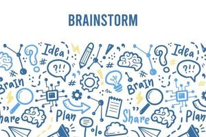 Hand drawn banners template of brainstorm vector