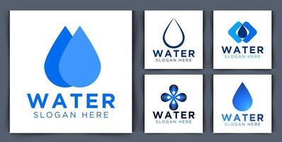set collection of water logo design vector illustration