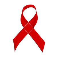 vector de cinta roja simple, logotipo del día del sida