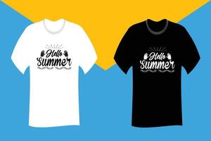 Hello Summer T Shirt Design vector