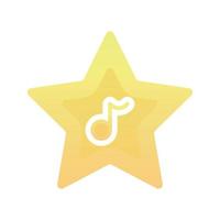 music star logo gradient design template icon vector