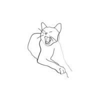 Cat animal sketch art vector