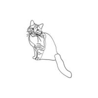 Cat animal sketch art vector