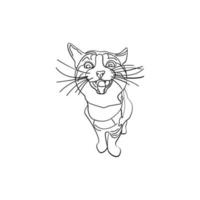 Cat animal sketch art vector