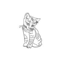 Cat animal sketch art vector