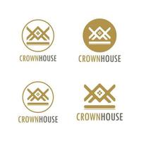 Crown logo designs vector illustration design