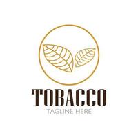 logotipo de hoja de tabaco, campo de tabaco y vector de diseño de plantilla de logotipo de cigarrillo de tabaco