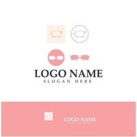 pig logo, pork cooking, pork oil and pork food restaurant icon. With vector icon concept