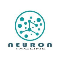 Neuron logo or nerve cell logo design illustration template icon with vector concept
