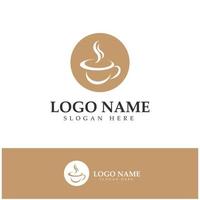 vector de diseño de plantilla de logotipo de taza de café