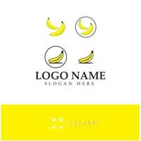 banana fruit logo icon design vector