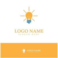 lamp lightbulb logo design inspiration vector icon template