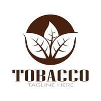 logotipo de hoja de tabaco, campo de tabaco y vector de diseño de plantilla de logotipo de cigarrillo de tabaco