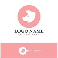 pig logo, pork cooking, pork oil and pork food restaurant icon. With vector icon concept