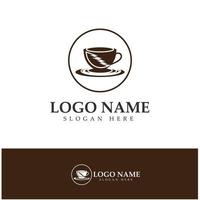 vector de diseño de plantilla de logotipo de taza de café