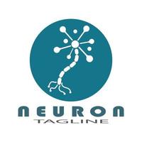 Neuron logo or nerve cell logo design illustration template icon with vector concept