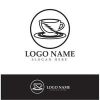 vector de diseño de plantilla de logotipo de taza de café