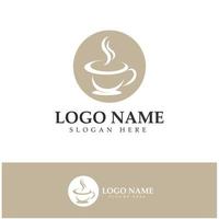 vector de diseño de plantilla de logotipo de taza de café