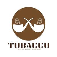 tobacco leaf logo,tobacco field and tobacco cigarette logo template design vector