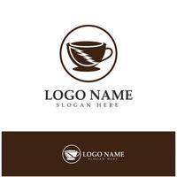 vector de diseño de plantilla de logotipo de taza de café