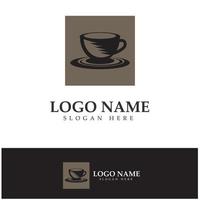 vector de diseño de plantilla de logotipo de taza de café