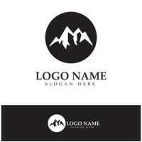 Sun Mountain Logo Icon Design  stock illustration