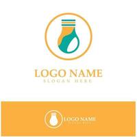 plantilla de icono de vector de inspiración de diseño de logotipo de bombilla de lámpara