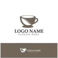 vector de diseño de plantilla de logotipo de taza de café