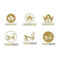 Crown logo designs vector illustration design