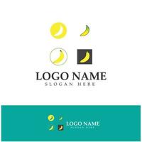 vector de diseño de icono de logotipo de fruta de plátano