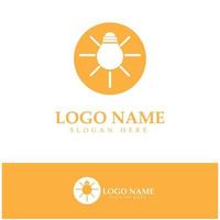 plantilla de icono de vector de inspiración de diseño de logotipo de bombilla de lámpara
