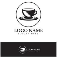 vector de diseño de plantilla de logotipo de taza de café