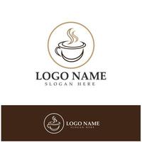 vector de diseño de plantilla de logotipo de taza de café
