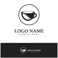 vector de diseño de plantilla de logotipo de taza de café